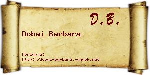 Dobai Barbara névjegykártya