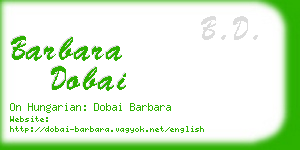 barbara dobai business card